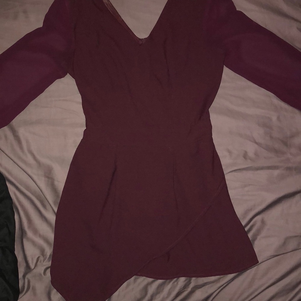 Burgundy romper